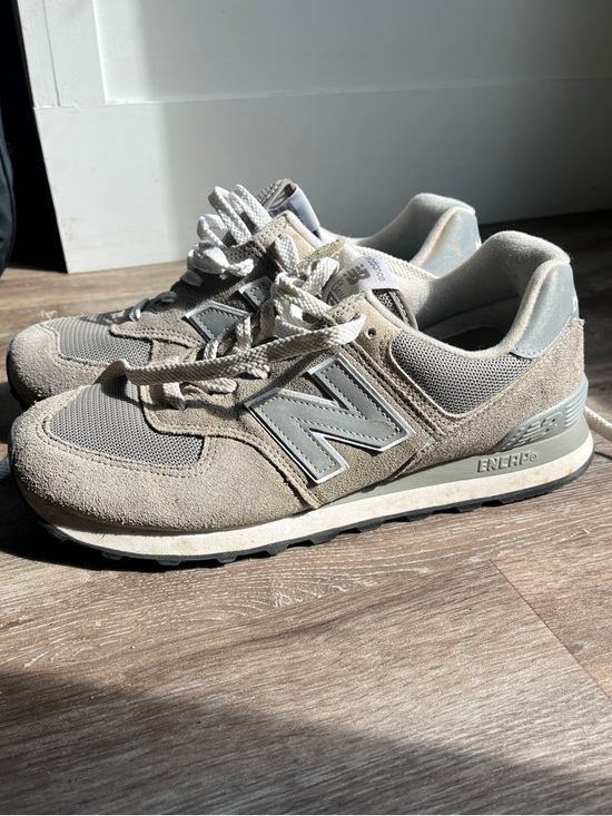 New Balance Other - Men’s New Balance 574 Taupe and Light Gray Suede Mesh Sneakers